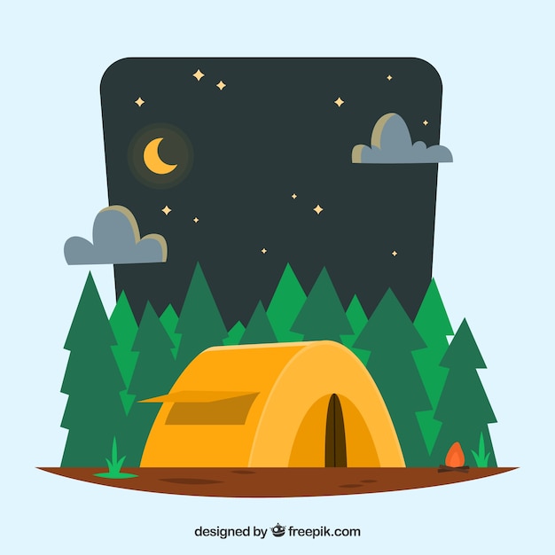 Vector gratuito fondo de campamento de verano