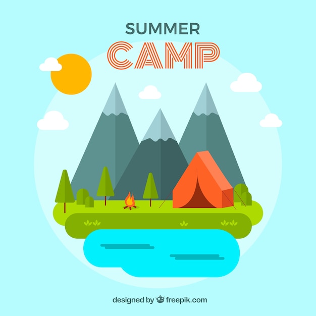 Fondo de campamento de verano