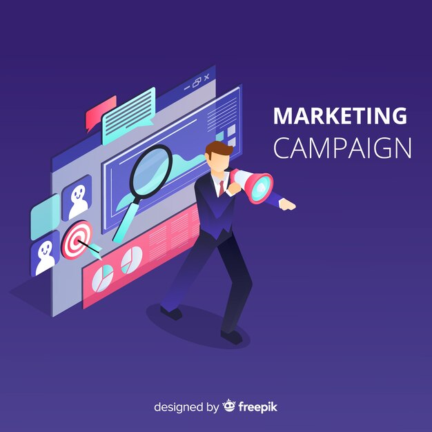 Fondo campaña márketing hombre
