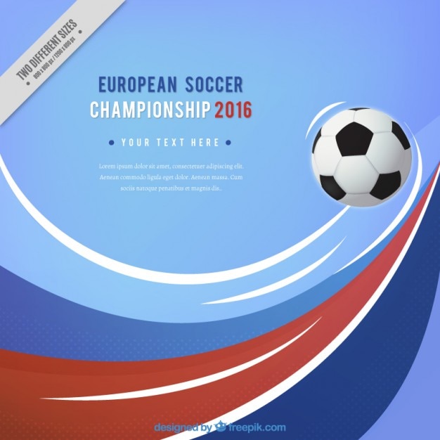 Vector gratuito fondo de campeonato europeao de fútbol con ondas