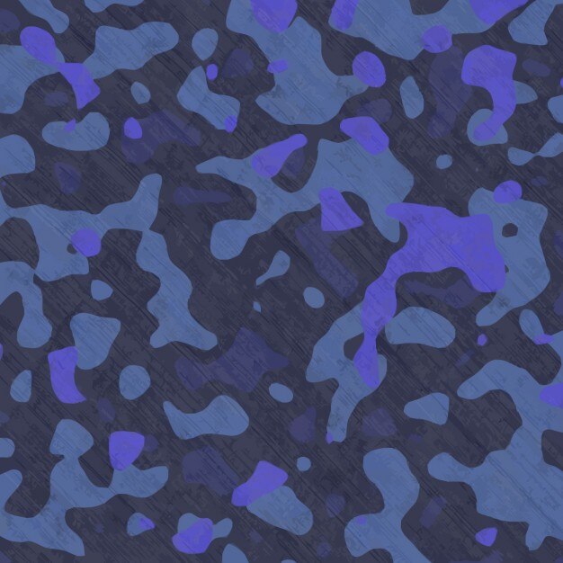 Fondo de camuflaje azul pintado a mano con acuarela