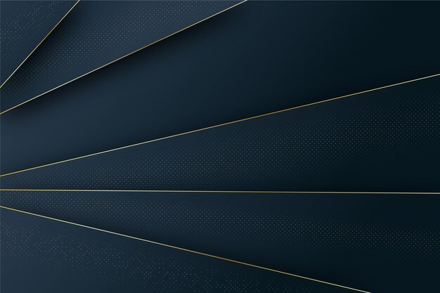 Fondo de capas de papel oscuro con detalles dorados