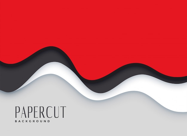 Vector gratuito fondo de capas de papercut rojo con estilo