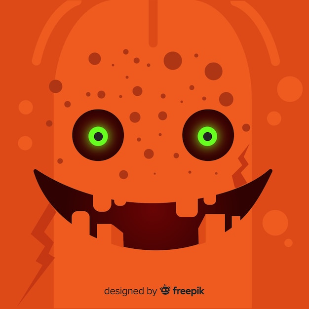 Vector gratuito fondo de cara de calabaza de halloween