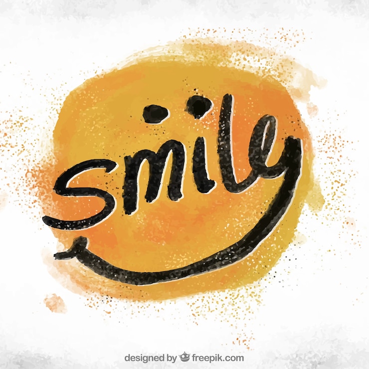 Vector gratuito fondo de cara feliz pintada a mano