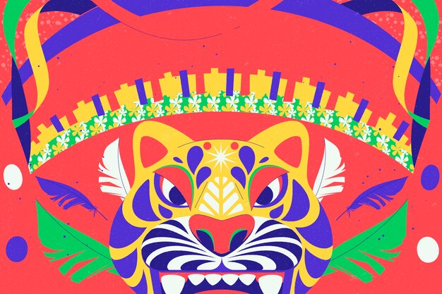 Fondo del carnaval de barranquilla dibujado a mano