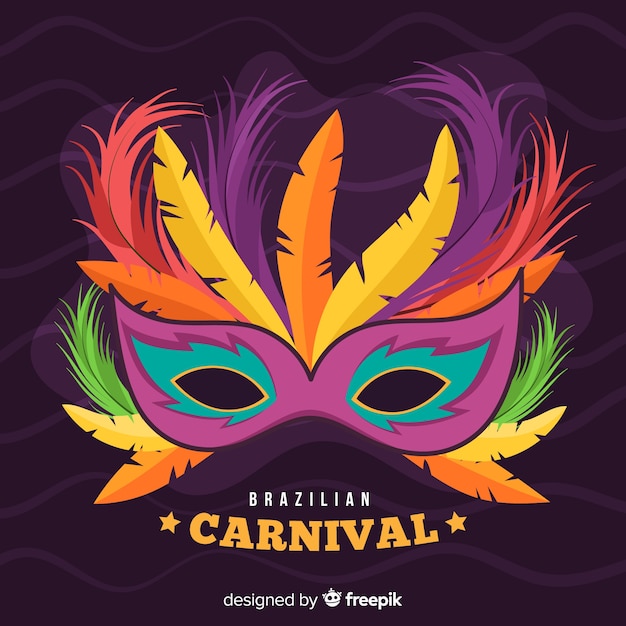 Vector gratuito fondo del carnaval de brasil dibujado a mano