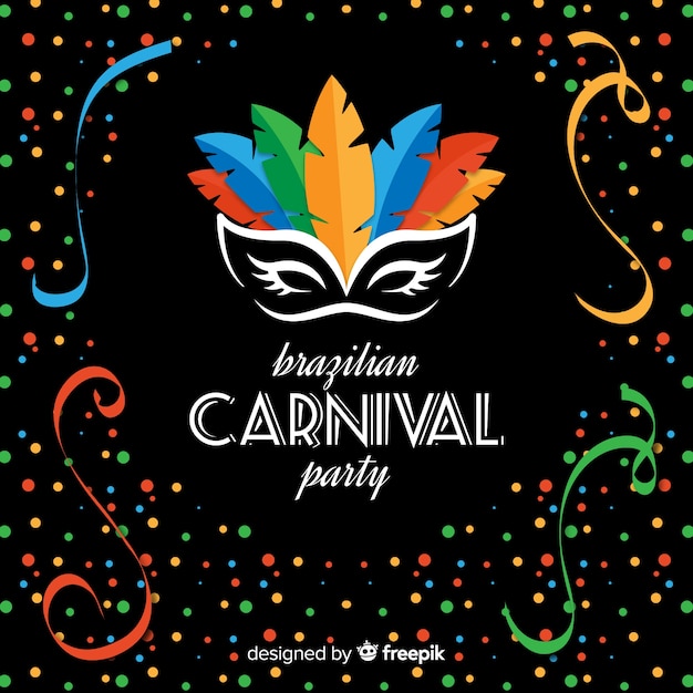 Vector gratuito fondo del carnaval de brasil