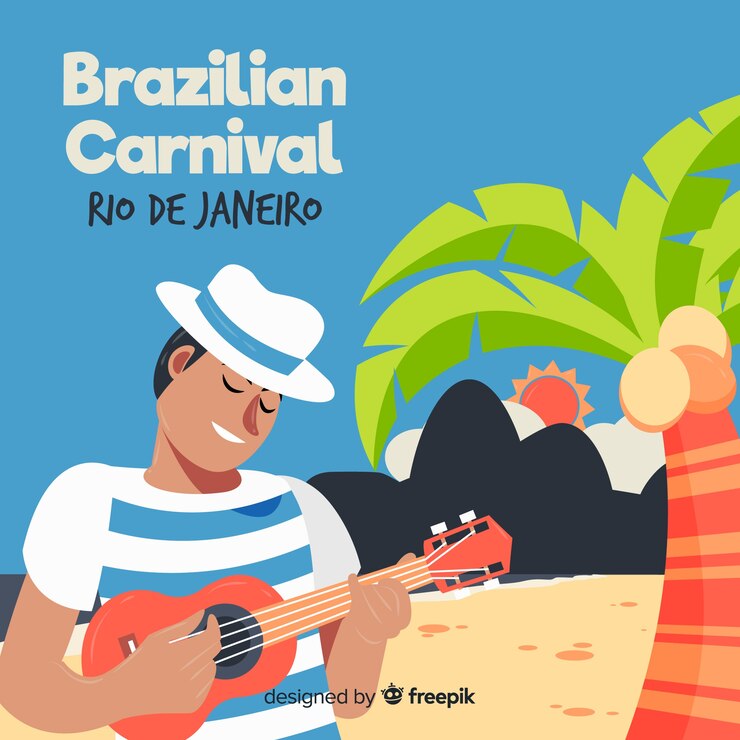 Vector gratuito fondo del carnaval de brasil