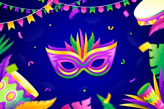 El fondo del carnaval brasileño en gradiente
