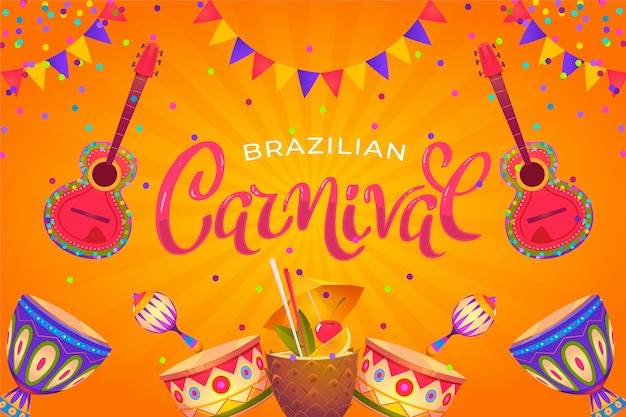 Vector gratuito fondo de carnaval degradado