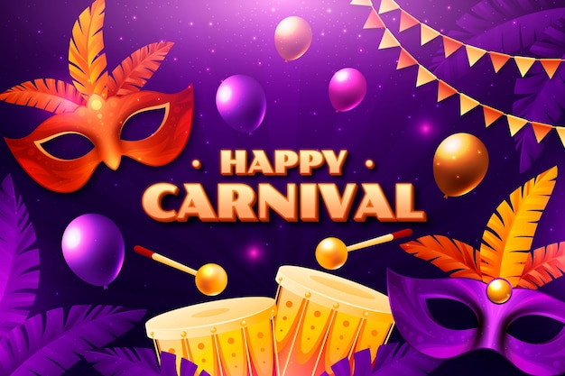 Vector gratuito fondo de carnaval degradado