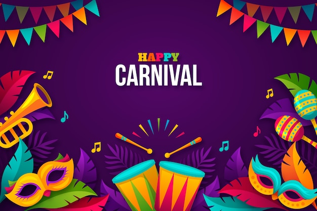 Vector gratuito fondo de carnaval degradado