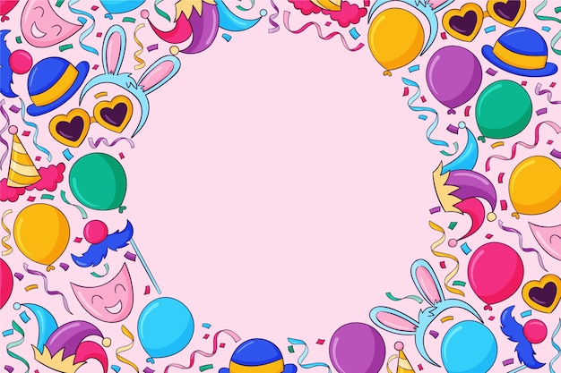 Fondo de carnaval dibujado a mano