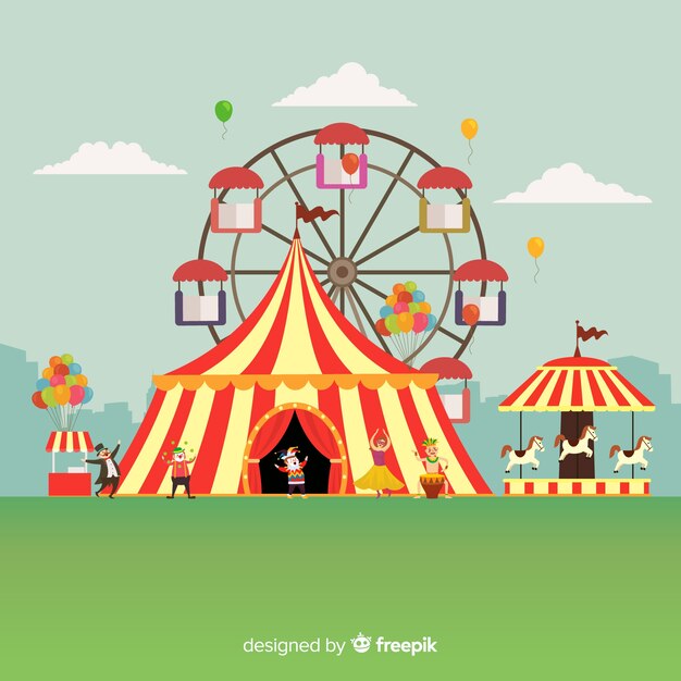 Fondo de carnaval en diseño plano
