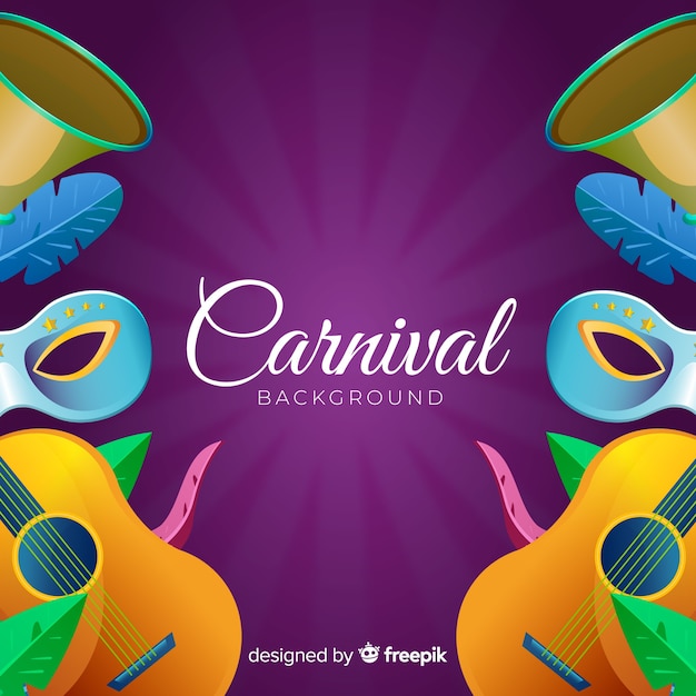 Fondo carnaval elementos realistas