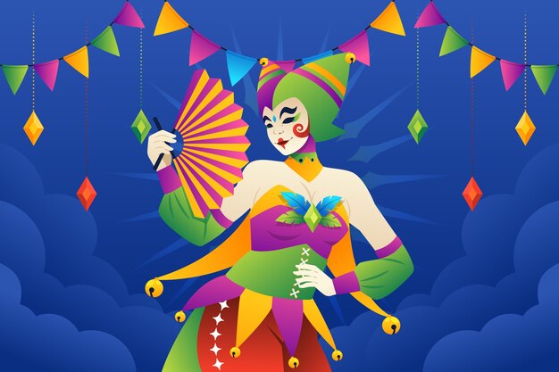 Fondo de carnaval en gradiente