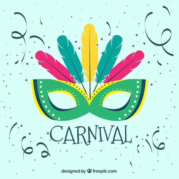 Ilustración de máscara de carnaval Vecto, Premium Vector #Freepik  #vector #oro #fiesta #verde #celebr…