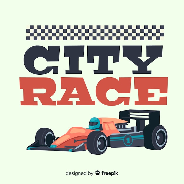 Vector gratuito fondo de carrera de ciudad formula 1