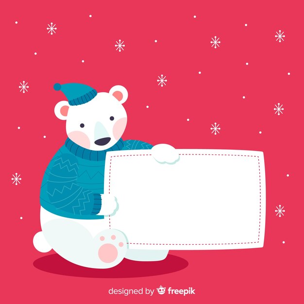 Fondo cartel blanco oso