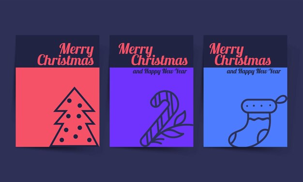 Fondo de cartel de invitación de fiesta de Navidad en estilo plano moderno