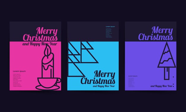 Fondo de cartel de invitación de fiesta de Navidad en estilo plano moderno