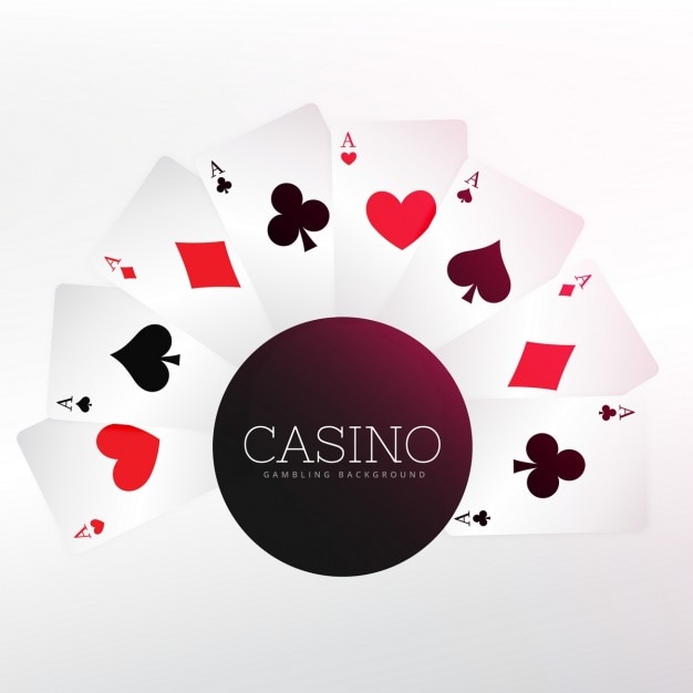 Vector gratuito fondo de casino con cartas