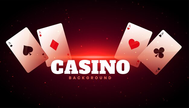 Fondo de casino con diseño de cartas de as