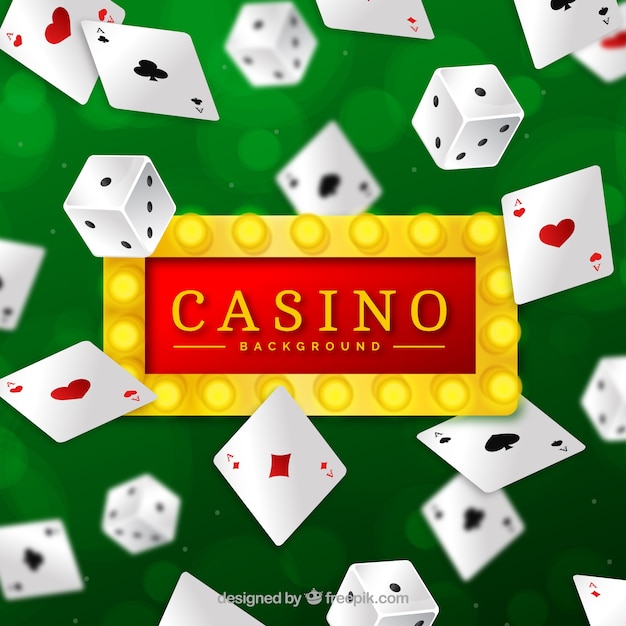 Vector gratuito fondo de casino con diseño de cartas