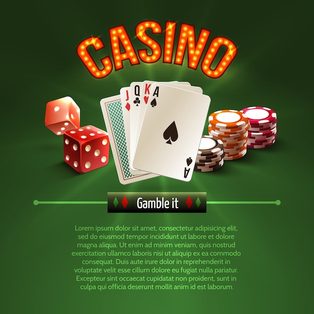 Vector gratuito fondo del casino pocker