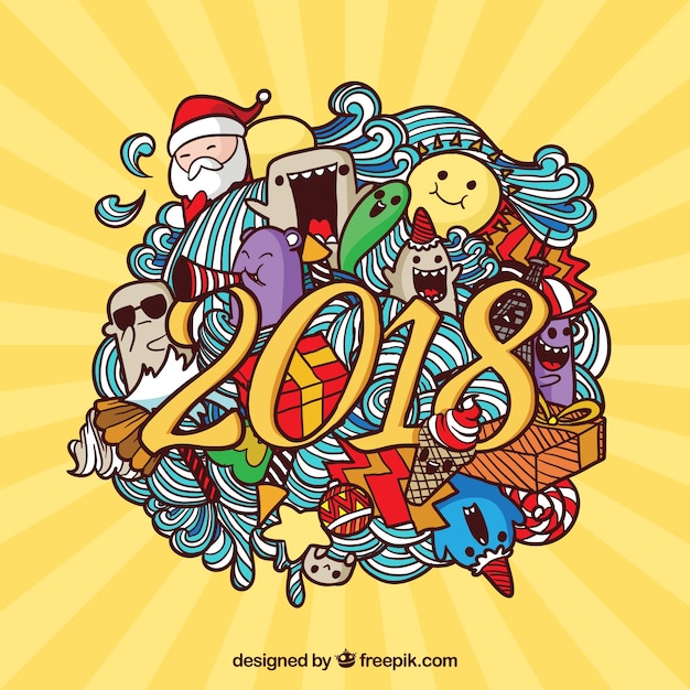 Fondo de celebración de año nuevo 2018