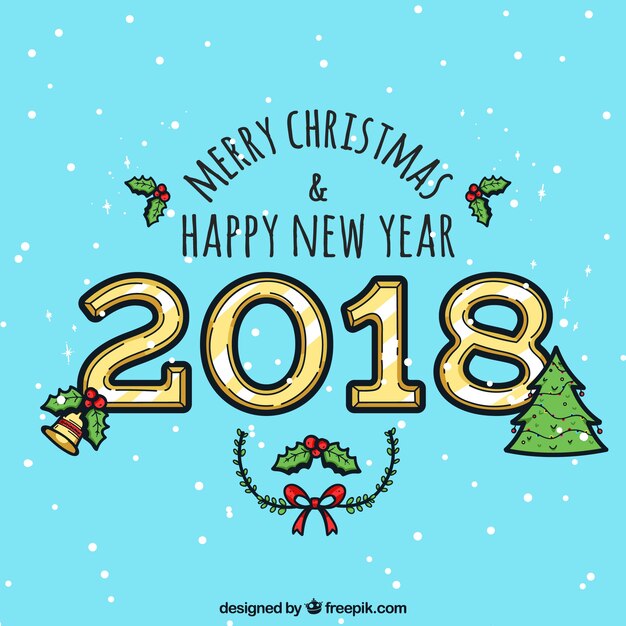 Fondo de celebración de año nuevo 2018