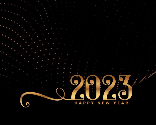 Fondo de celebración de año nuevo estilo partículas 2023