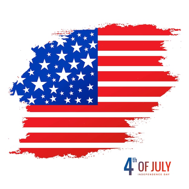 Vector gratuito fondo de celebración de bandera estadounidense del 4 de julio
