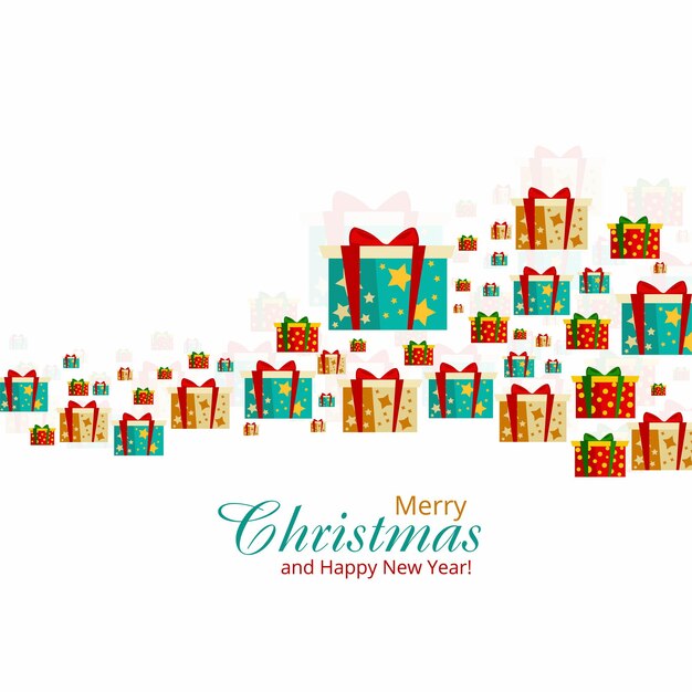Fondo de celebración de caja de regalo colorido decorativo de Navidad