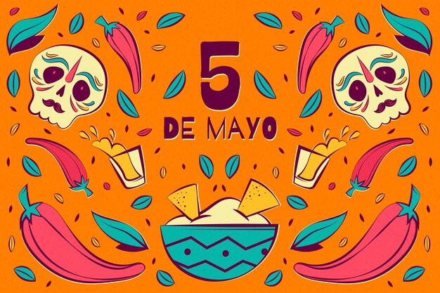 Fondo para la celebración del cinco de mayo