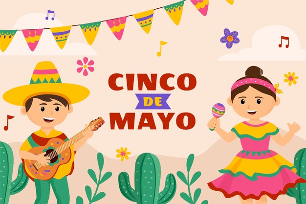 Fondo para la celebración del cinco de mayo