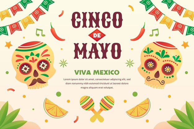 Fondo para la celebración del cinco de mayo
