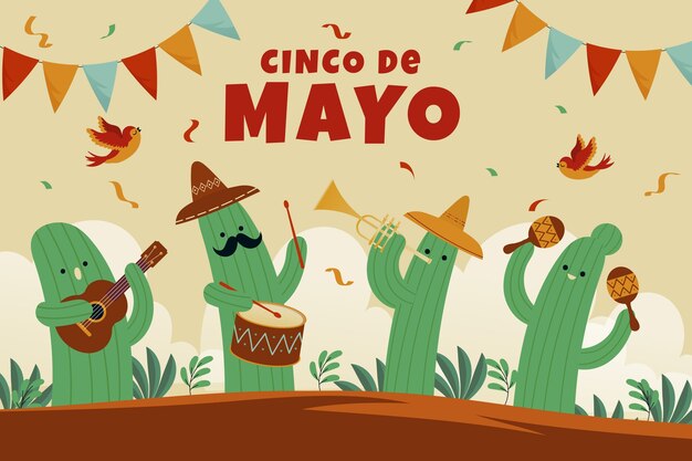 Fondo para la celebración del cinco de mayo