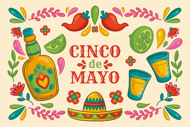 Fondo para la celebración del cinco de mayo