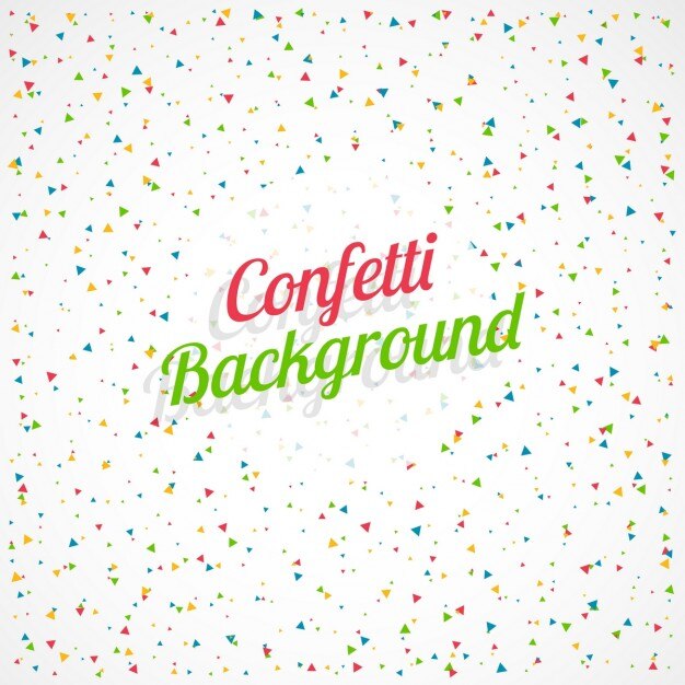 Fondo de la celebración con confeti de colores