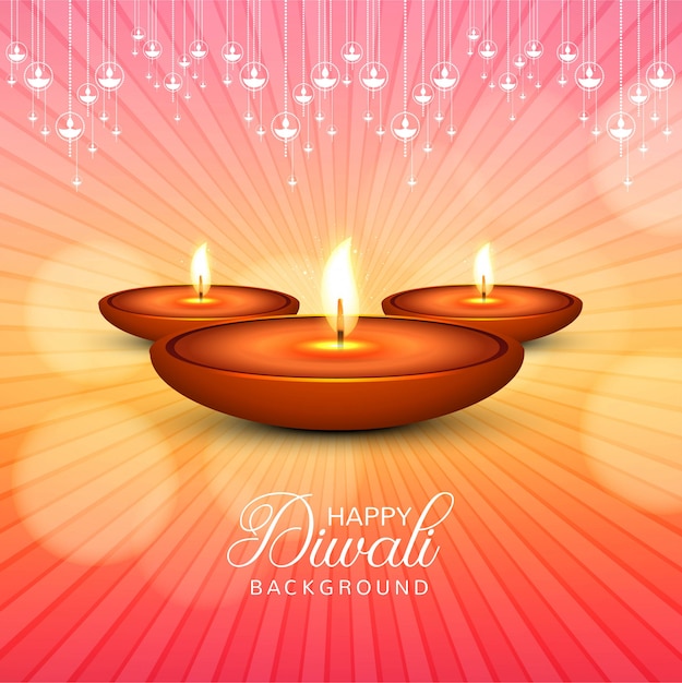Fondo de celebración decorativa hermosa feliz diwali