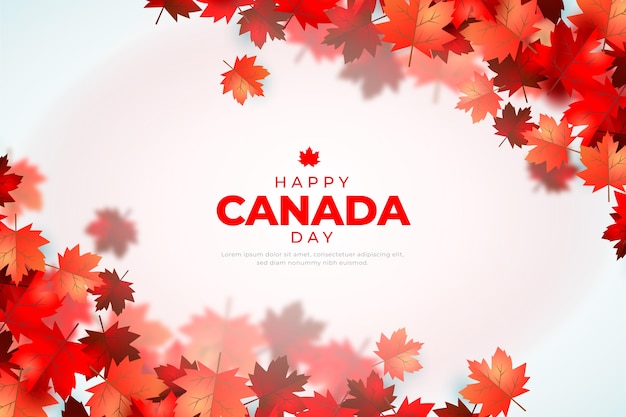 Vector gratuito fondo para la celebración del día de canadá