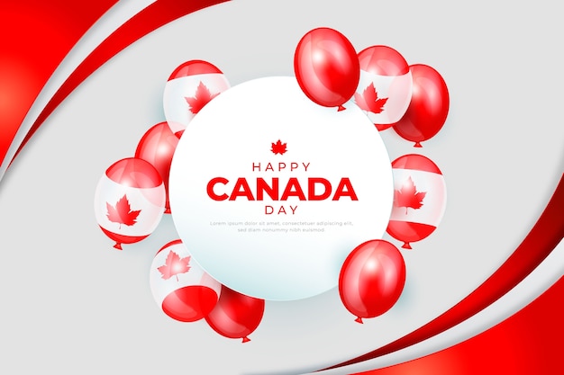 Vector gratuito fondo para la celebración del día de canadá