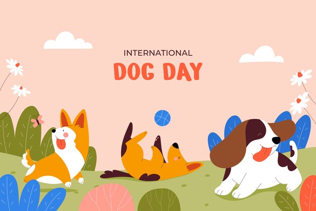 Fondo para la celebración del día internacional del perro