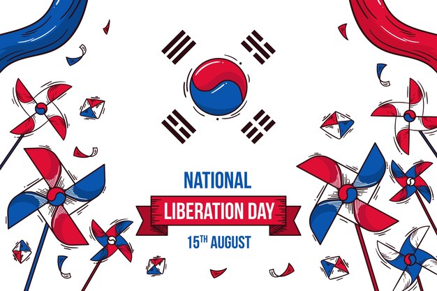 Fondo para la celebración del día de la liberación nacional de corea