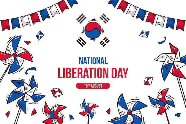 Fondo para la celebración del día de la liberación nacional de corea