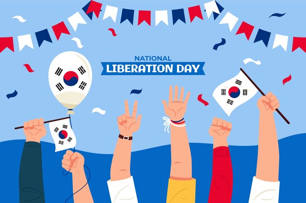 Fondo para la celebración del día de la liberación nacional de corea