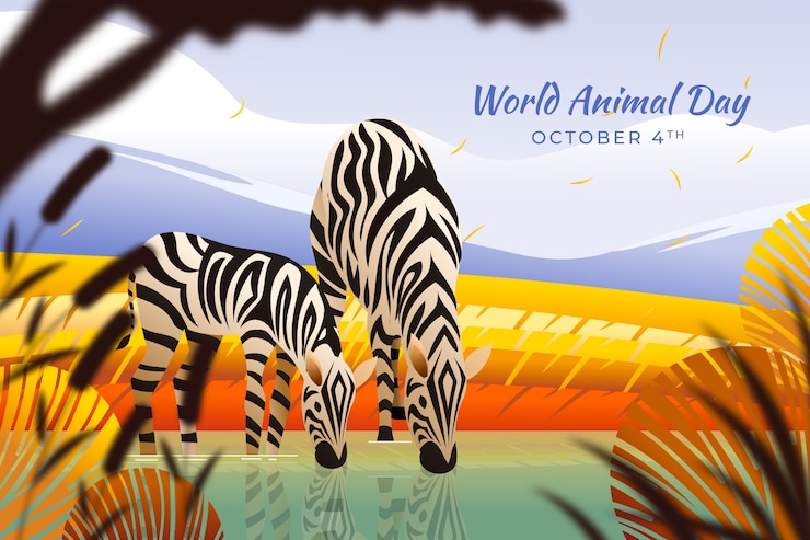 Vector gratuito fondo para la celebración del día mundial de los animales.