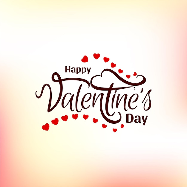 Vector gratuito fondo de celebración de diseño de texto decorativo de feliz día de san valentín